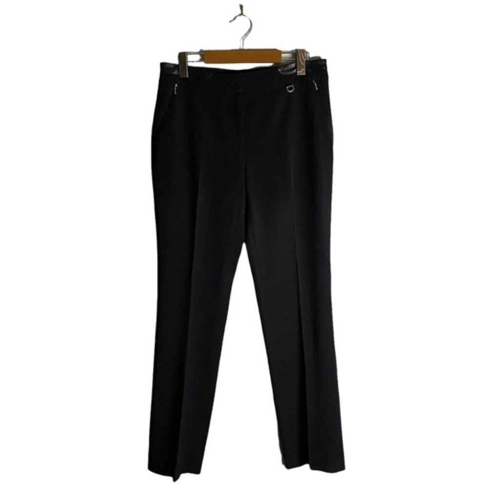 Laura Petites Women's Black Straight Leg Dress Pants
